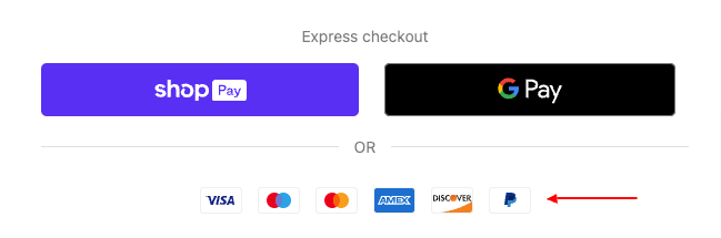 Checkout payment card icons